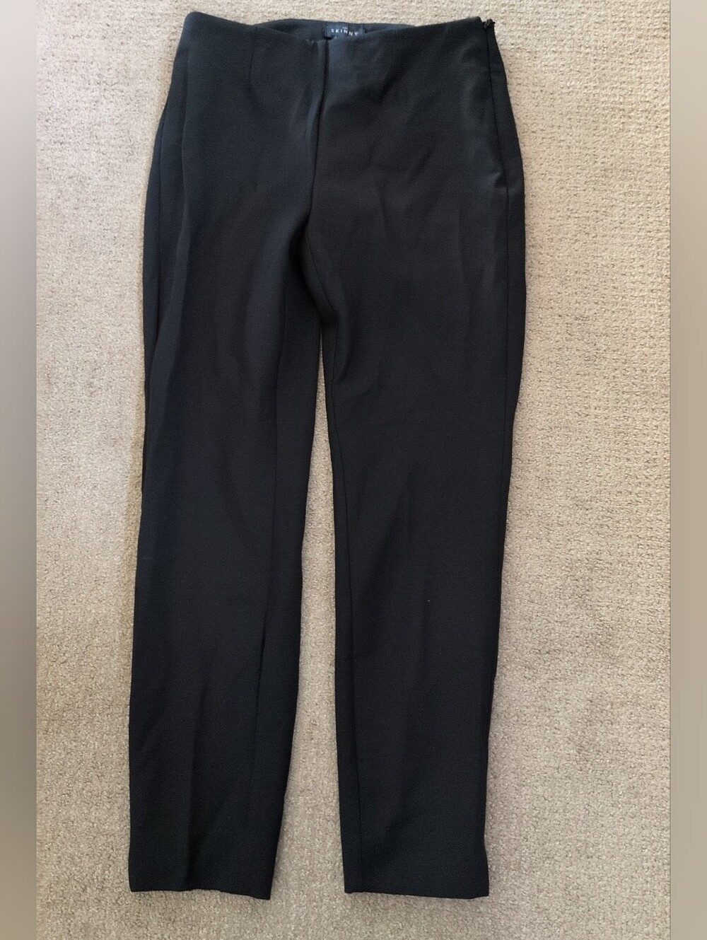 White House Black Market High Rise Skinny Leg Petite Black Trouser Dress Pants